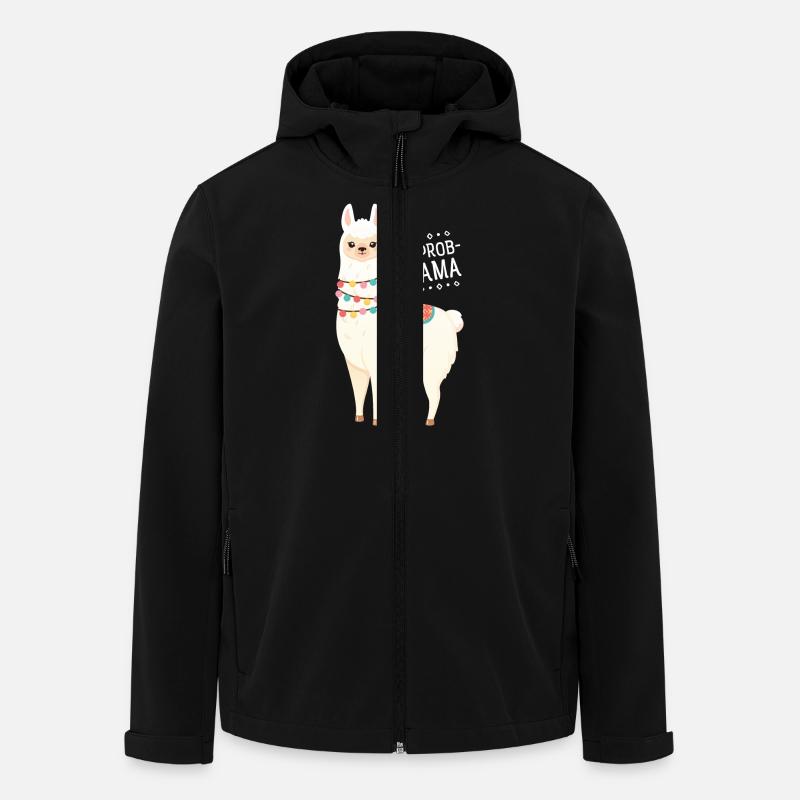 No Prob- Lllama - Men’s Recycled Softshell Jacket by Stanley/Stella - black