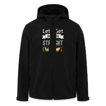Let's get one thing staight i'm not LGBT - Veste softshell homme en polyester recyclé Stanley/Stella - noir - Devant - AI Model Male 185 light (185cm)