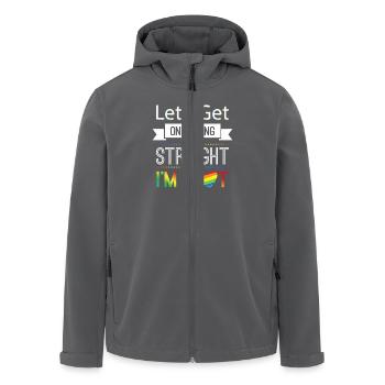 Let's get one thing staight i'm not LGBT - Veste softshell homme en polyester recyclé Stanley/Stella - charbon - Devant - AI Model Male 185 light (185cm)