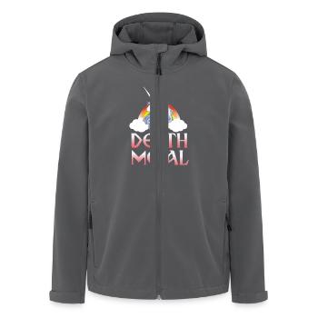 Death Metal - magical rainbow unicorn - Veste softshell homme en polyester recyclé Stanley/Stella - charbon - Devant - AI Model Male 185 light (185cm)