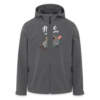Nope Not Today - Chinchilla Chillin - Recycelte Männer Softshell-Jacke von Stanley/Stella - Anthrazit - Vorne - AI Model Male 185 light (185cm)