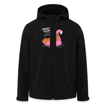 Leave Me Alone. I'm On Vacation. - Recycelte Männer Softshell-Jacke von Stanley/Stella - Schwarz - Vorne - AI Model Male 185 light (185cm)