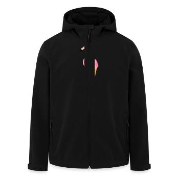 Flamingo Ice Cream - Recycelte Männer Softshell-Jacke von Stanley/Stella - Schwarz - Vorne - AI Model Male 185 light (185cm)