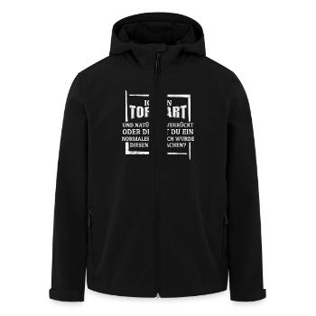 Torwart und verrückt Fußball Handball Job - Recycelte Männer Softshell-Jacke von Stanley/Stella - Schwarz - Vorne - AI Model Male 185 light (185cm)