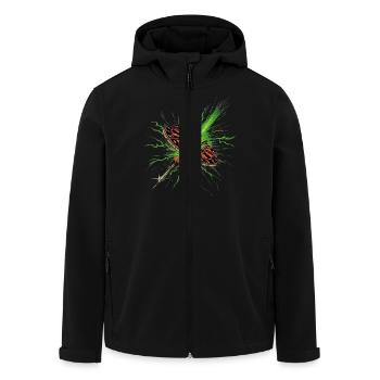 Dart Shirt Flash V2 RAHMENLOS Design - Recycelte Männer Softshell-Jacke von Stanley/Stella - Schwarz - Vorne - AI Model Male 185 light (185cm)