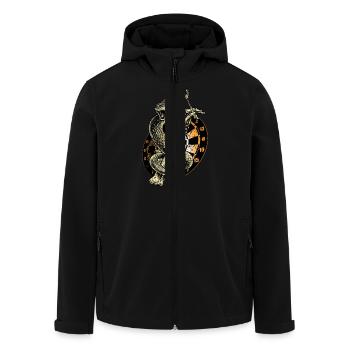 Dart Shirt Snake V1 RAHMENLOS Design - Recycelte Männer Softshell-Jacke von Stanley/Stella - Schwarz - Vorne - AI Model Male 185 light (185cm)