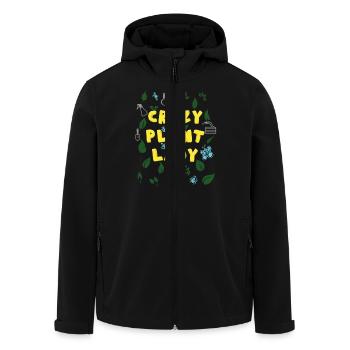 Crazy Plant Lady 2- Lustiges Garten-Pflanzen-Shirt - Recycelte Männer Softshell-Jacke von Stanley/Stella - Schwarz - Vorne - AI Model Male 185 light (185cm)