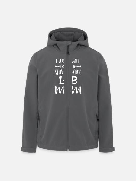 I just want to be a stay-at-home LAB Mom - Softshelljacka herr i återvunnen polyester Stanley/Stella - svart