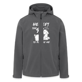 He left the 99 to rescue me - christ lamb - Men’s Recycled Softshell Jacket by Stanley/Stella - anthracite - Front - AI Model Male 185 light (185cm)