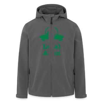 LEGAL ALIEN! - Men’s Recycled Softshell Jacket by Stanley/Stella - black - Front - AI Model Male 185 light (185cm)
