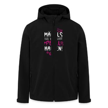Mädels egal was passiert Pegel halten JGA Party - Recycelte Männer Softshell-Jacke von Stanley/Stella - Schwarz - Vorne - AI Model Male 185 light (185cm)