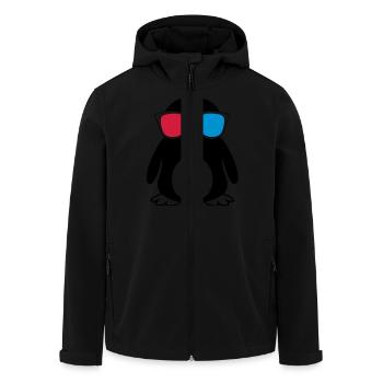 Swaggy Penguin - Recycelte Männer Softshell-Jacke von Stanley/Stella - Schwarz - Vorne - AI Model Male 185 light (185cm)