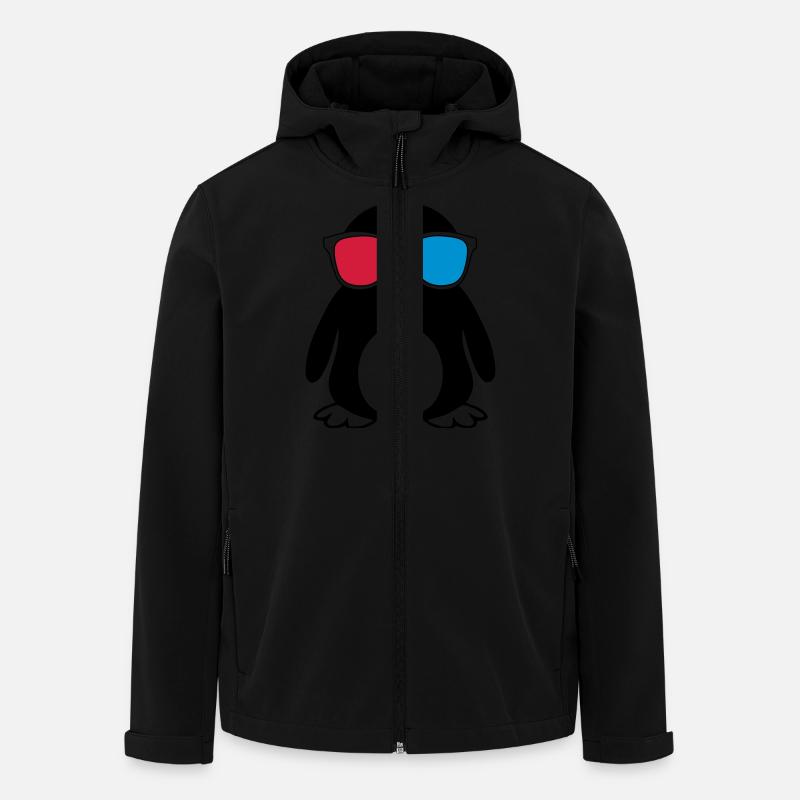 Swaggy Penguin - Recycelte Männer Softshell-Jacke von Stanley/Stella - Schwarz