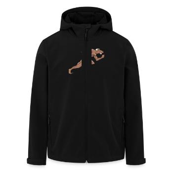 Sprinter sprint runner running jogging sport bull - Men’s Recycled Softshell Jacket by Stanley/Stella - black - Front - AI Model Male 185 light (185cm)