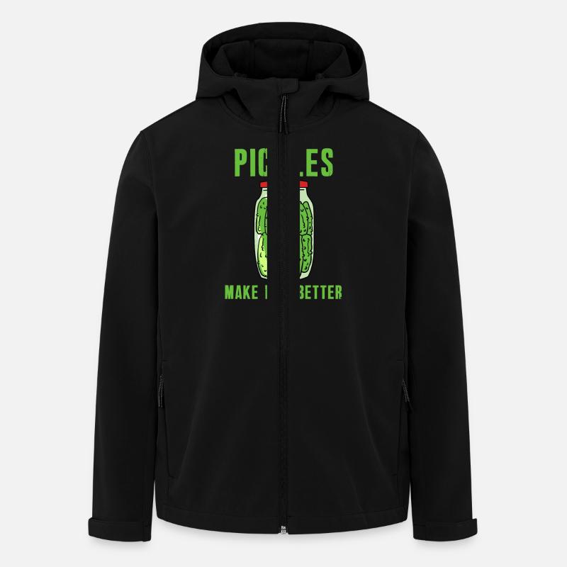 Pickles Make Life Better - Men’s Recycled Softshell Jacket by Stanley/Stella - black