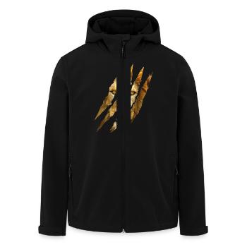 Lion Claws - Men’s Recycled Softshell Jacket by Stanley/Stella - black - Front - AI Model Male 185 light (185cm)