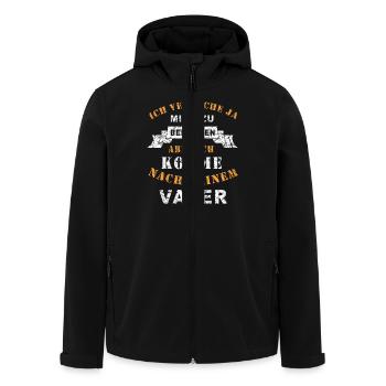 Ich versuche ja, mich zu benehmen Design Tshirt - Recycelte Männer Softshell-Jacke von Stanley/Stella - Schwarz - Vorne - AI Model Male 185 light (185cm)