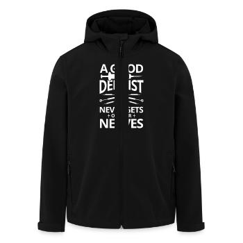 A good Dentist never gets on your Nerves - Men’s Recycled Softshell Jacket by Stanley/Stella - black - Front - AI Model Male 185 light (185cm)