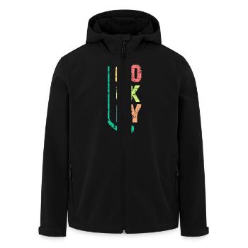 Hockey Kinder Geschenk - Recycelte Männer Softshell-Jacke von Stanley/Stella - Schwarz - Vorne - AI Model Male 185 light (185cm)