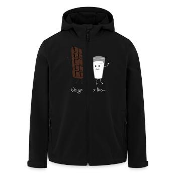 chocolat au lait - Veste softshell homme en polyester recyclé Stanley/Stella - noir - Devant - AI Model Male 185 light (185cm)