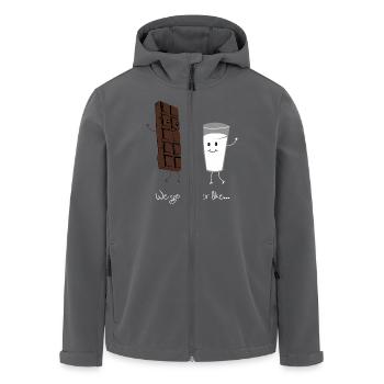 chocolat au lait - Veste softshell homme en polyester recyclé Stanley/Stella - charbon - Devant - AI Model Male 185 light (185cm)