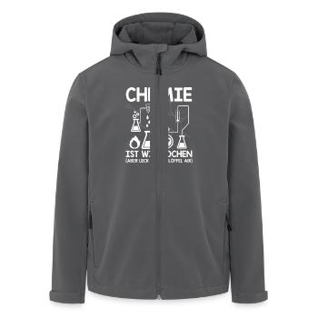 Chemie ist wie Kochen aber leck nie den Löffel ab - Veste softshell homme en polyester recyclé Stanley/Stella - charbon - Devant - AI Model Male 185 light (185cm)
