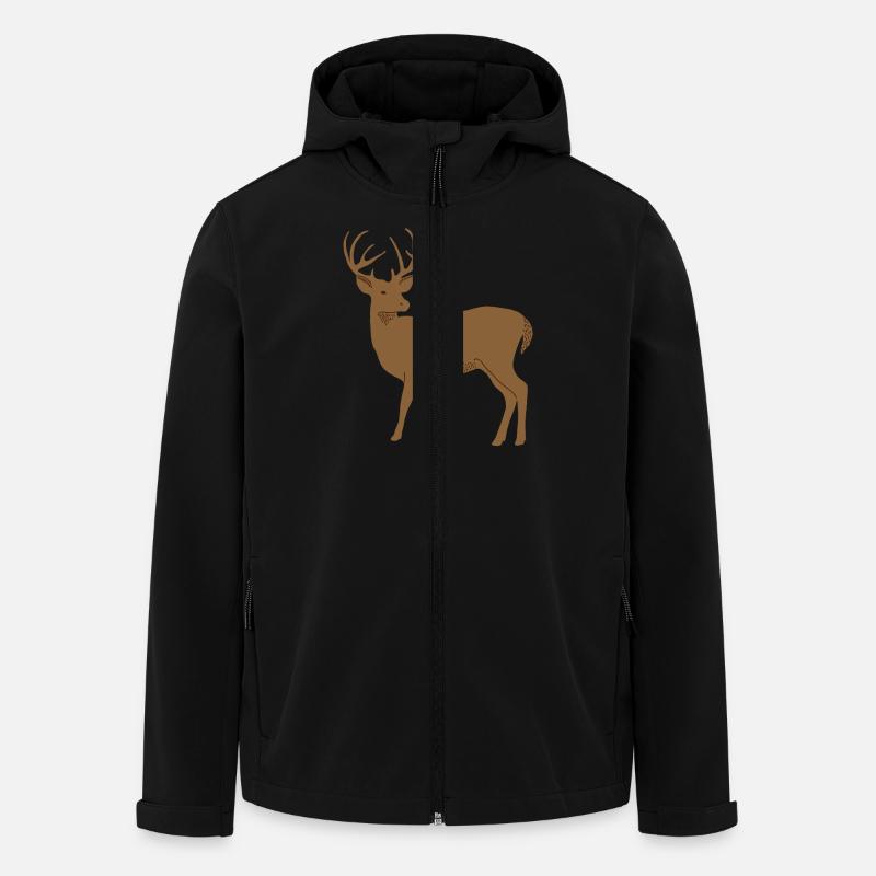 Cerf - Veste softshell homme en polyester recyclé Stanley/Stella - noir