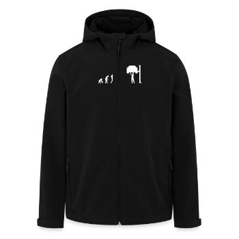 mechanic - Men’s Recycled Softshell Jacket by Stanley/Stella - black - Front - AI Model Male 185 light (185cm)