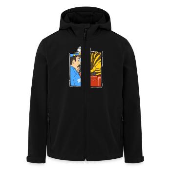 Schmetterling Falter Führerschein Foto Geschenk - Recycelte Männer Softshell-Jacke von Stanley/Stella - Schwarz - Vorne - AI Model Male 185 light (185cm)