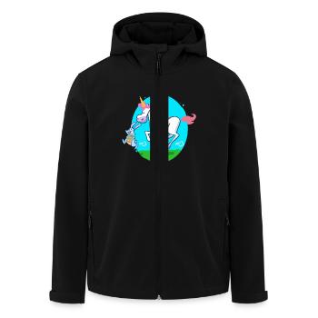 Ostern EInhorn - Recycelte Männer Softshell-Jacke von Stanley/Stella - Schwarz - Vorne - AI Model Male 185 light (185cm)