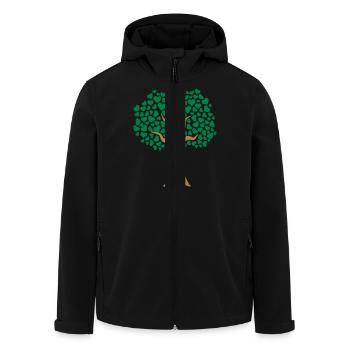 Baum - Recycelte Männer Softshell-Jacke von Stanley/Stella - Schwarz - Vorne - AI Model Male 185 light (185cm)