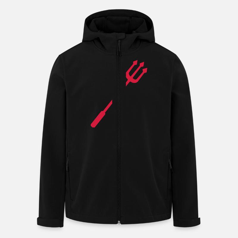 Teufel - Recycelte Männer Softshell-Jacke von Stanley/Stella - Schwarz