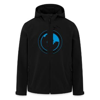 amateurfunk-verbindet - Recycelte Männer Softshell-Jacke von Stanley/Stella - Schwarz - Vorne - AI Model Male 185 light (185cm)