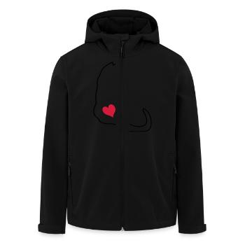Katze - Recycelte Männer Softshell-Jacke von Stanley/Stella - Schwarz - Vorne - AI Model Male 185 light (185cm)