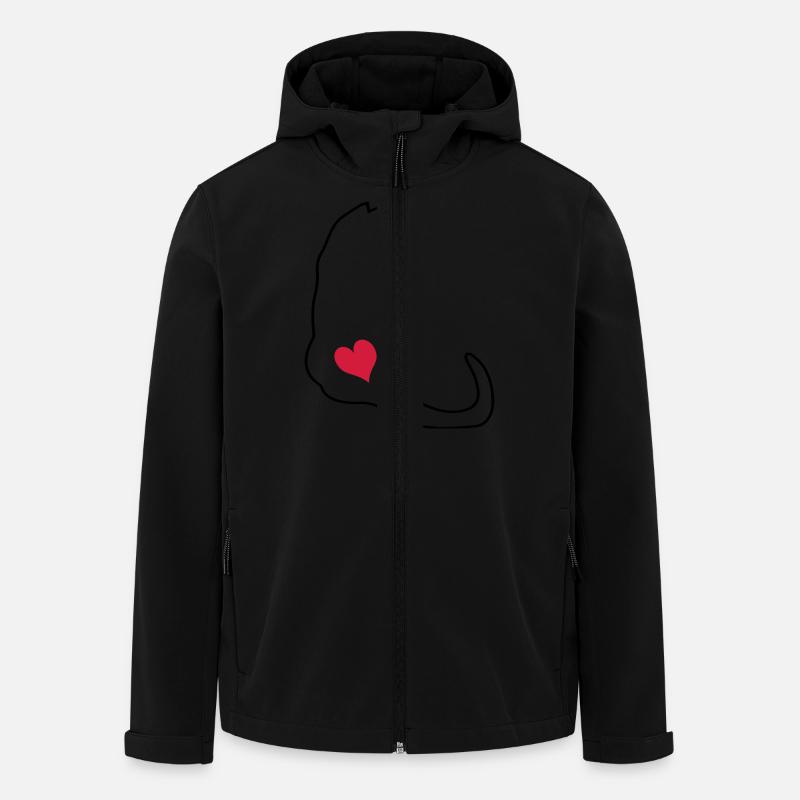 Chat - Veste softshell homme en polyester recyclé Stanley/Stella - noir