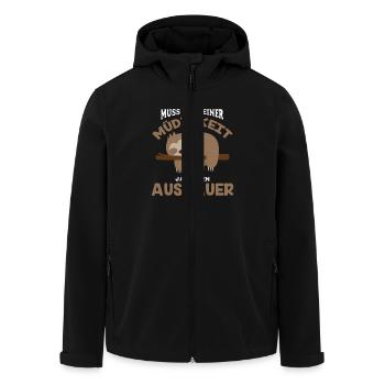 Une chose que je dois laisser à ma fatigue - Veste softshell homme en polyester recyclé Stanley/Stella - noir - Devant - AI Model Male 185 light (185cm)