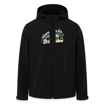 Schweden garnix muss ich nur nach Schweden Winston - Recycelte Männer Softshell-Jacke von Stanley/Stella - Schwarz - Vorne - AI Model Male 185 light (185cm)
