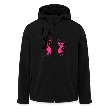 I Love You - Recycelte Männer Softshell-Jacke von Stanley/Stella - Schwarz - Vorne - AI Model Male 185 light (185cm)