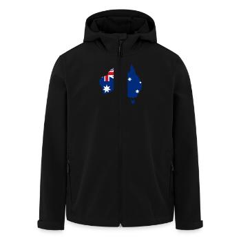 Australien Kontinent Flagge Shirt - Recycelte Männer Softshell-Jacke von Stanley/Stella - Schwarz - Vorne - AI Model Male 185 light (185cm)
