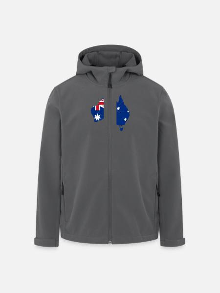 Australia continent flag shirt - Men’s Recycled Softshell Jacket by Stanley/Stella - black