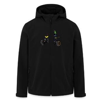 Quad quad ATV - Men’s Recycled Softshell Jacket by Stanley/Stella - black - Front - AI Model Male 185 light (185cm)