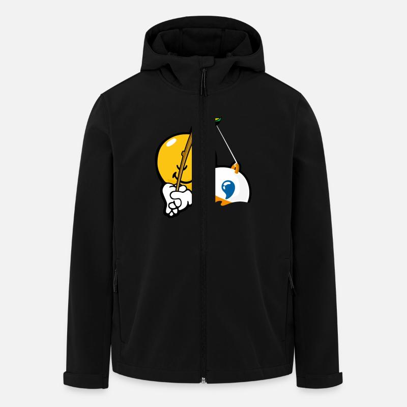 Smiley Fishing - Recycelte Männer Softshell-Jacke von Stanley/Stella - Schwarz