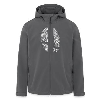 Snowboarding fingerprint winter sport - Men’s Recycled Softshell Jacket by Stanley/Stella - anthracite - Front - AI Model Male 185 light (185cm)