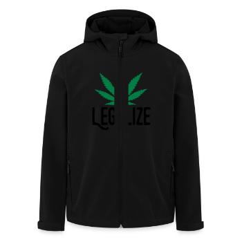 legalize - Recycelte Männer Softshell-Jacke von Stanley/Stella - Schwarz - Vorne - AI Model Male 185 light (185cm)