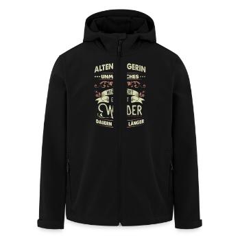 Altenpflegerin Shirt Unmögliches wird sofort - Recycelte Männer Softshell-Jacke von Stanley/Stella - Schwarz - Vorne - AI Model Male 185 light (185cm)