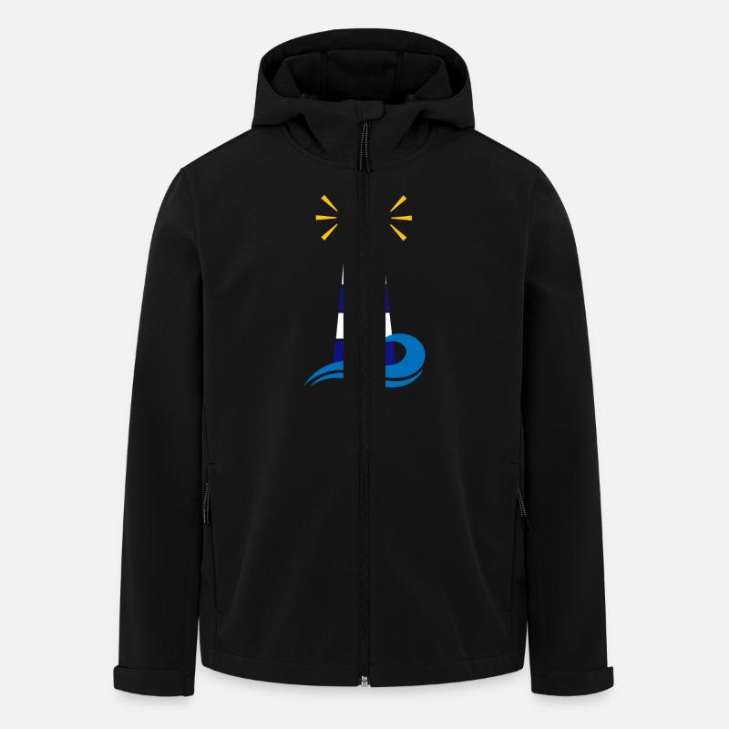 lighthouse - Men’s Recycled Softshell Jacket by Stanley/Stella - black