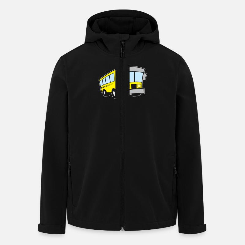 Chauffeur de bus jaune - Veste softshell homme en polyester recyclé Stanley/Stella - noir