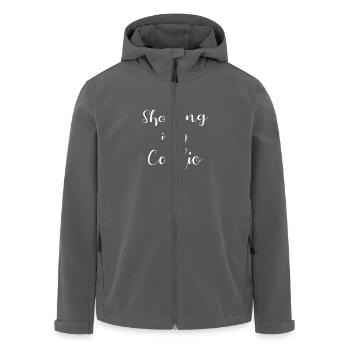 Shopping is my cardio - Men’s Recycled Softshell Jacket by Stanley/Stella - anthracite - Front - AI Model Male 185 light (185cm)