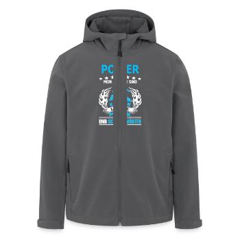 polier - Recycelte Männer Softshell-Jacke von Stanley/Stella - Anthrazit - Vorne - AI Model Male 185 light (185cm)