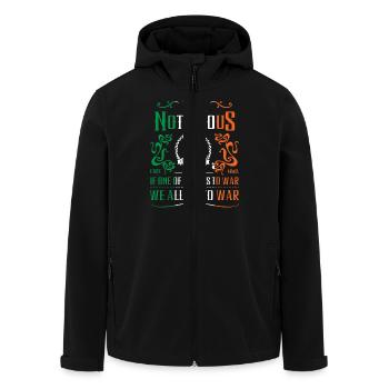 The Notorious - Men’s Recycled Softshell Jacket by Stanley/Stella - black - Front - AI Model Male 185 light (185cm)